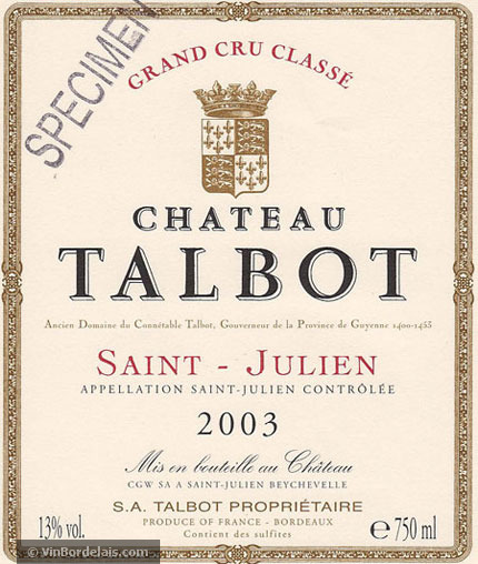 Château Talbot (Saint-Julien)